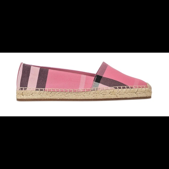 Pink Burberry Flat espadrille authentic Housecheck - Picture 2 of 8